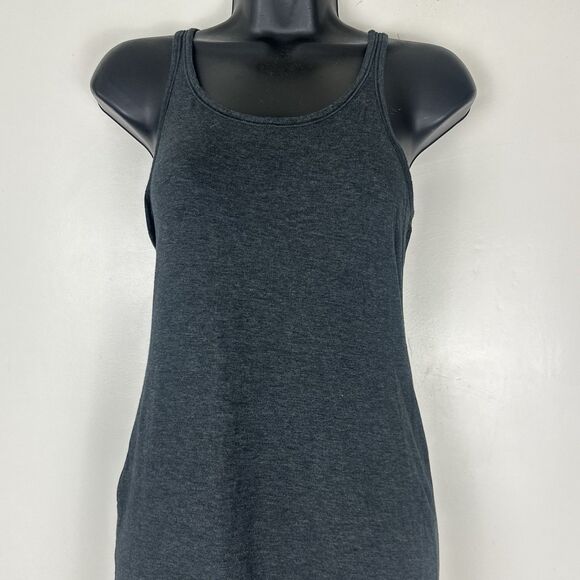 LULULEMON Grey Refresh Maxi Dress II Slim Fit Pima Cotton 4-6 - Picture 2 of 8
